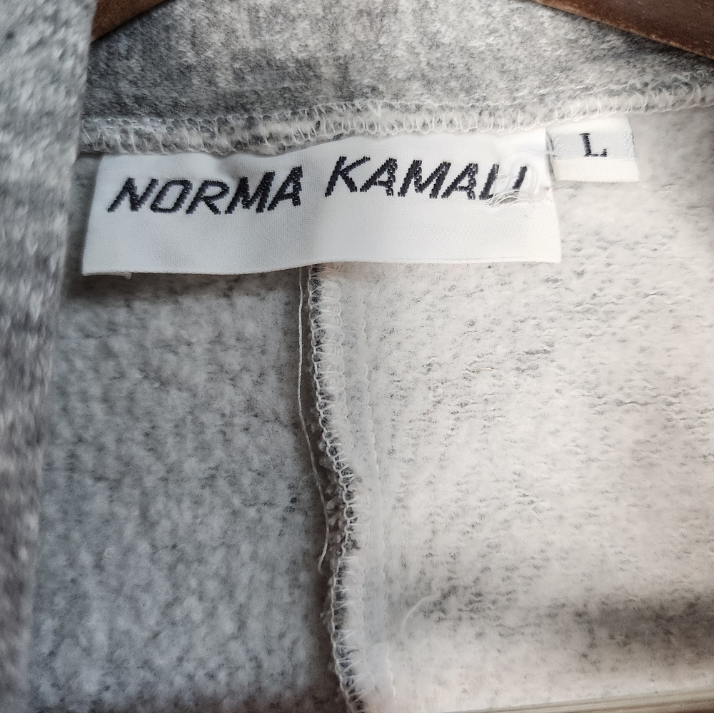 1980s Norma Kamali Vintage Gray Sweatshirt Jacket Size L and Skirt SIze M - Picture 7 of 16